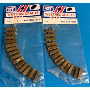 Set of 2 Westrim Products Crafts Wood Train Track Decorative Crafts (Packaged)